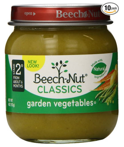  Beech-Nut 婴儿混合蔬菜辅食 4盎司 10罐