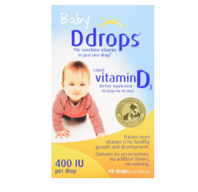 Ddrops婴儿维生素D3滴剂 400IU，90滴(2.5ml)