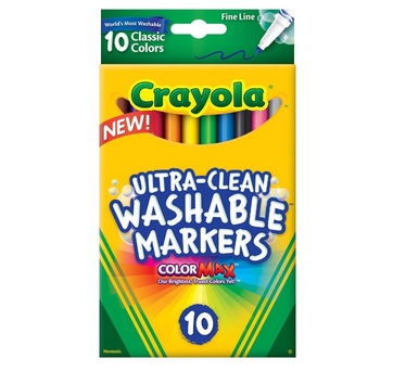 Crayola绘儿乐 儿童极细10色安全可水洗马克笔