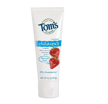 Tom''s of Maine 草莓味不含氟化物儿童牙膏