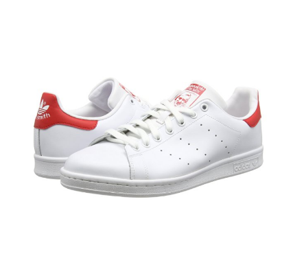 英亚【UK7.5码起： adidas 阿迪达斯 Stan Smith 红尾 男款休闲运动鞋】