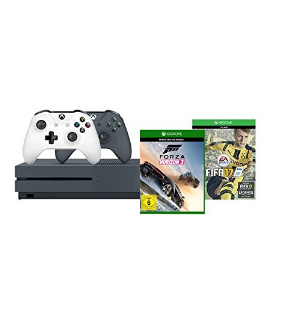 【德亚直邮】限时秒杀！Xbox One S 500GB 双手柄套装 包含游戏 FIFA17+极限竞速 
