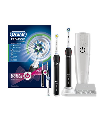 限时秒杀!【英亚直邮】Oral-B 欧乐B Pro 4900 电动牙刷 2支装