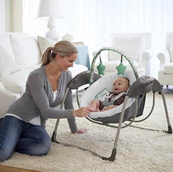 Prime会员专享好价！Graco 葛莱 Glider Lite LX Gliding Swing 婴儿电动摇篮 直邮中国