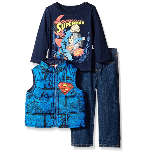 DC Comics 3 Piece Superman 男孩衣服三件套