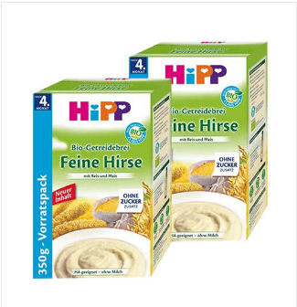 Hipp 喜宝 有机免敏纯精细小米营养米粉米糊 350g 4个月以上 2盒装