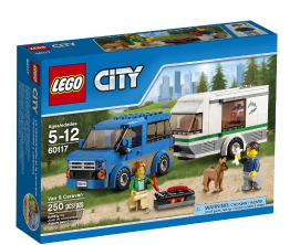 LEGO 乐高 CITY 城市系列 Van Caravan 60117 大篷车与露营车
