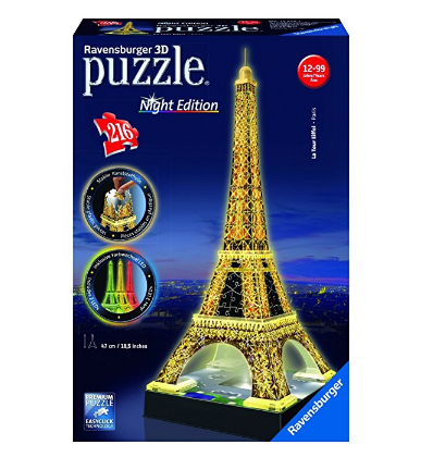 销量第一！Ravensburger Eiffel Tower Building 3D 埃菲尔铁塔 拼图玩具 216片