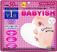 【亚马逊海外购+日亚直邮】日亚高销量产品！KOSE 高丝 Clear Turn BABYISH 保湿补水滋润面膜 50枚