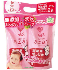 【亚马逊海外购+日亚直邮】：arau.宝宝婴幼儿洗衣液 替换装 720ml×2袋