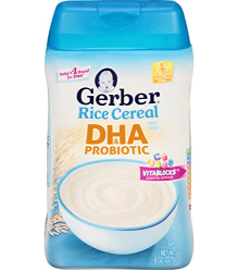 【亚马逊海外购+美亚直邮】Gerber嘉宝DHA 和益生菌大米婴儿麦片　8 盎司(226.79克) (6 包)