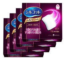 【亚马逊海外购+日亚直邮】Unicharm 尤妮佳 Silcot丝滑型 极细纤维化妆棉 32片×4盒