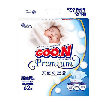 【亚马逊海外购】日亚发货：GOO.N 大王 天使系列 婴幼儿纸尿裤 NB62片 *2件