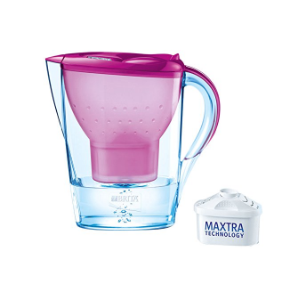 Brita 碧然德 滤水壶 Marella Cool 系列 2.4升 1壶1芯 郁金香粉色