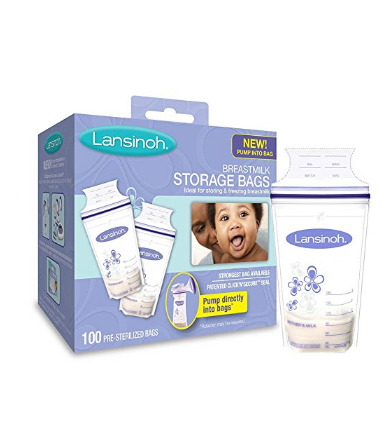 【亚马逊海外购 +美亚直邮】Lansinoh 20470 母乳储存袋 100个​