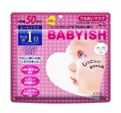 【亚马逊海外购+日亚直邮】KOSE 高丝 Clear Turn BABYISH 保湿补水滋润面膜 50枚