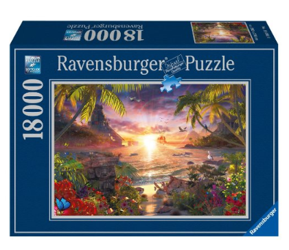 【亚马逊海外购+美亚直邮】Ravensburger 天堂日落拼图，18000 片