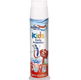 【亚马逊海外购+美亚直邮】Aquafresh 儿童牙膏，泡沫薄荷味，4.6 盎司(6 支装)