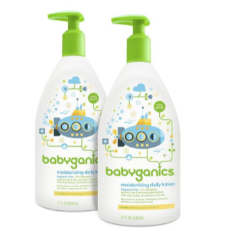 【亚马逊海外购 + 美亚直邮】Babyganics甘尼克宝贝 宝贝日用保湿乳 无香型 502ml*2瓶