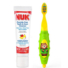 【亚马逊海外购+美亚直邮】NUK 幼儿牙齿牙龈清洁套装 1.4盎司