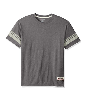 【亚马逊海外购+美亚直邮】Champion Originals Varsity条纹 Triblend 混织 T恤 灰色L码