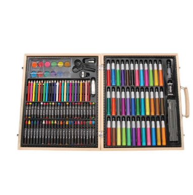 【亚马逊海外购 + 美亚直邮】Darice 131件便携式美术绘画工具 木盒豪华版