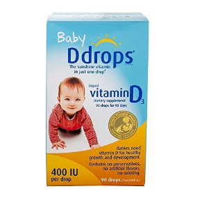 【亚马逊海外购 】Ddrops 婴儿天然维生素D3 滴剂90滴