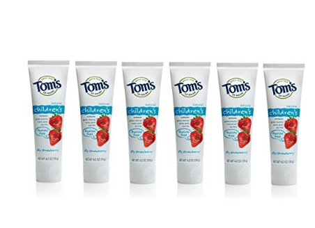【亚马逊海外购 + 美亚直邮】Tom's of Maine 儿童草莓味无氟牙膏 119g *6支装