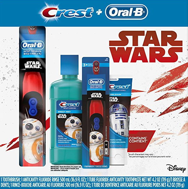 【亚马逊海外购】Oral-B欧乐B星球大战儿童电动牙刷+牙膏+漱口水套装