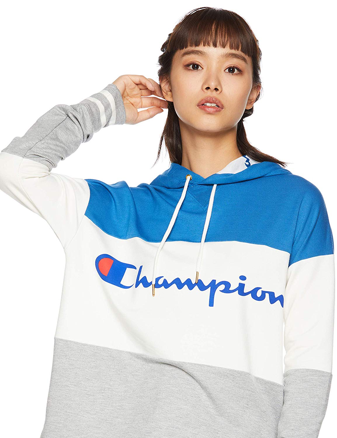 #亚马逊海外购#日版Champion 冠军女士连帽卫衣蓝色