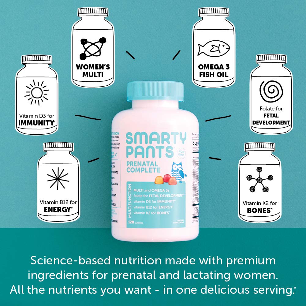 孕妈必备款！#亚马逊海外购#SmartyPants 女性孕前多种复合维生素软糖180颗