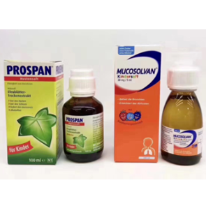 凑单品！#德国直邮#【BA保镖药房】Prospan小绿色100ml+Mucosolvan沐舒坦100ml