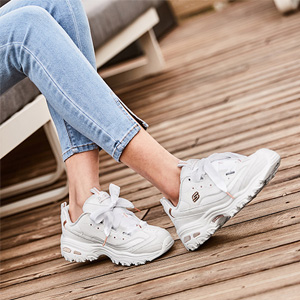 #中亚#Skechers斯凯奇 D'lites 女 缎带蝴蝶结丝绸老爹鞋