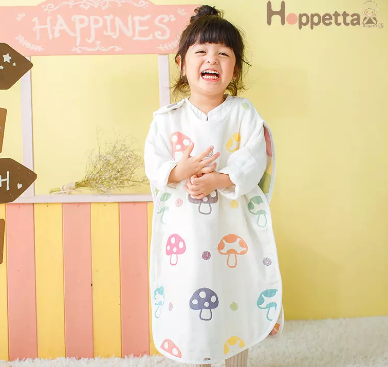 #亚马逊海外购#日本 Hoppetta 六层纱布大号蘑菇睡袋