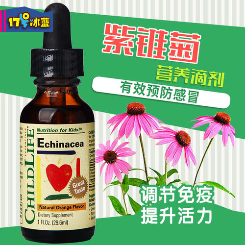 史低白菜价！#亚马逊海外购#Childlife 童年时光 三驾马车紫锥菊滴剂 29.6ml/瓶​