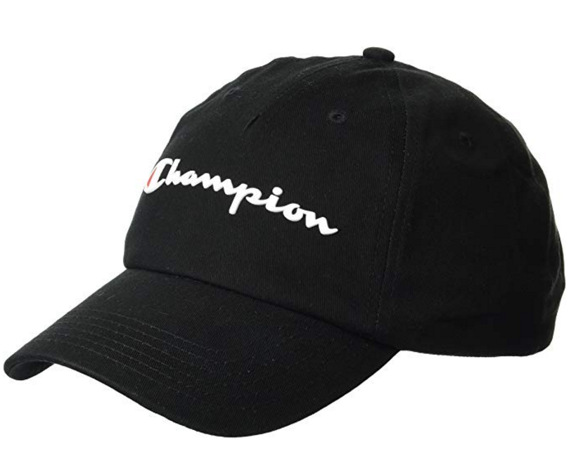 明星同款！Champion冠军 经典logo棒球帽 黑色​