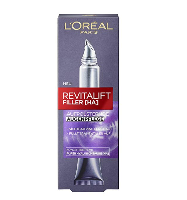 迪丽热巴同款！L'Oreal Paris欧莱雅 复颜玻尿酸水光充盈导入眼霜 15ml*2支​