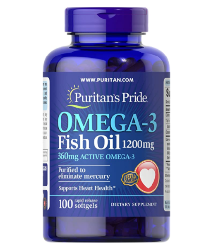 Puritan's Pride 普丽普莱 含Omega-3深海鱼油胶囊 1200mg*100粒