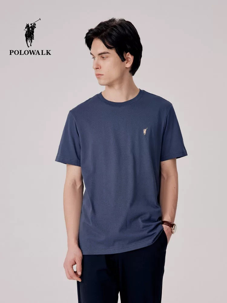 POLOWALK纯色圆领短袖